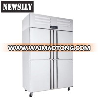 commercial back bar refrigerators Stainless Steel glass door freezer