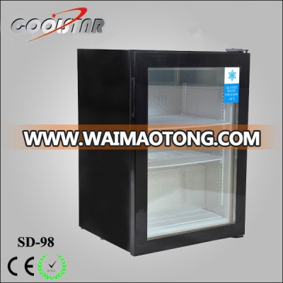 98L wholesale upright stand counter top ice cream store use mini freezer for sale