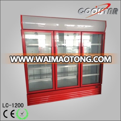 Deluxe upright three doors refrigerating showcase