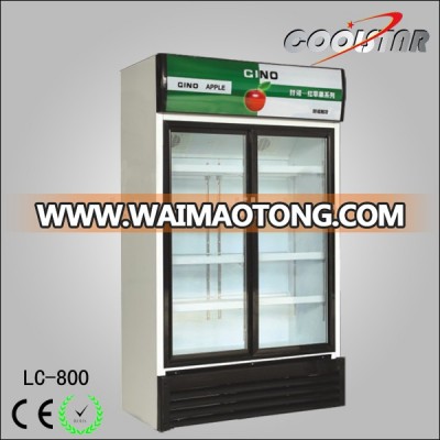 Hot sale supermarket use upright soft drink refrigerator