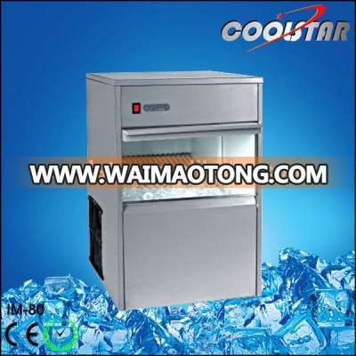 Stainless steel 80kg high capacity bullet type ice maker