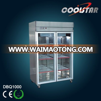 commercial Kitchen upright display Refrigerator stainless steel