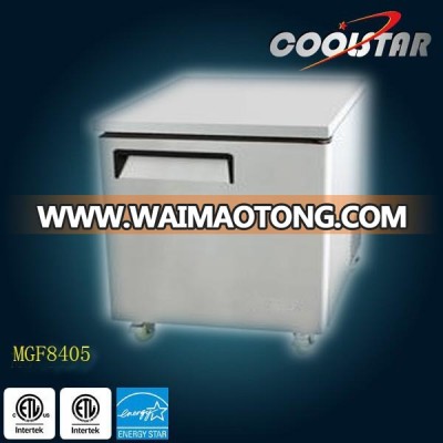 1door stainless steel kitchen undercounter freezer