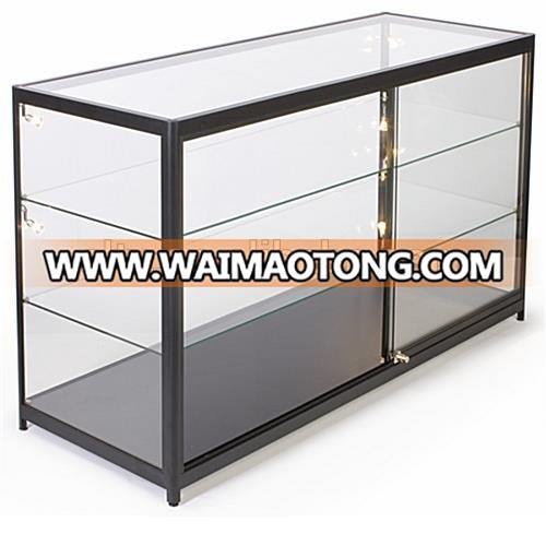 New design mobile glass jewelry display showcase for shopping mall